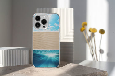 beach day clear iPhone case 15 pro