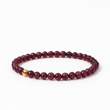 BEAD BRACELET WITH GARNET - 6MM