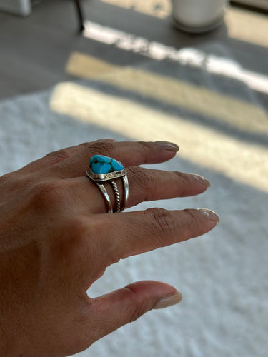 dainty handmade TURQUOISE RING