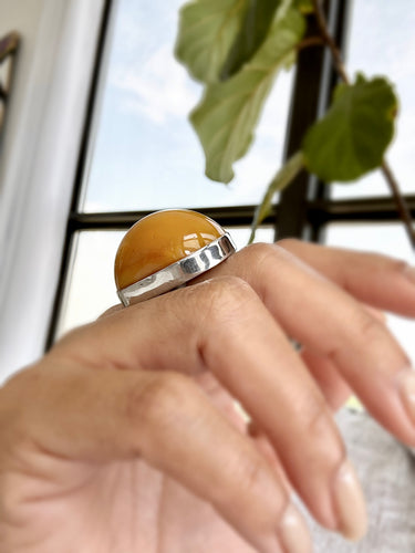 sterling silver and african amber ring gift idea