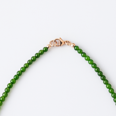 BEAD NECKLACE WITH JADE - 4MM