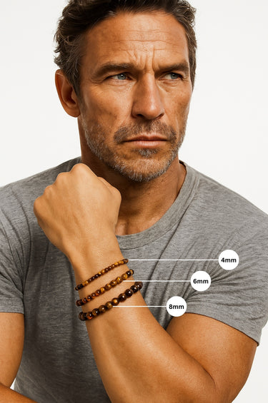 BEAD BRACELET WITH TIGER'S EYE - 6MM