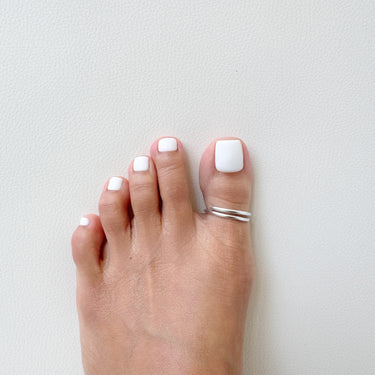 SILVER OVERLAP BIG TOE RING