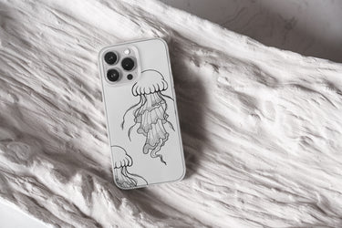 minimalist JELLYFISH IPHONE 15 CLEAR CASE