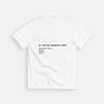 funny saying on the back of white shirt