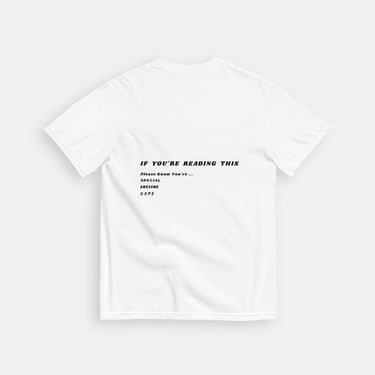 funny saying on the back of white shirt