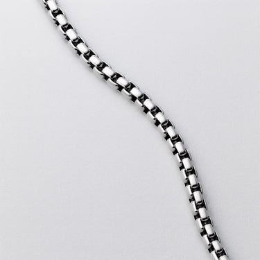 BOX CHAIN NECKLACE | SILVER