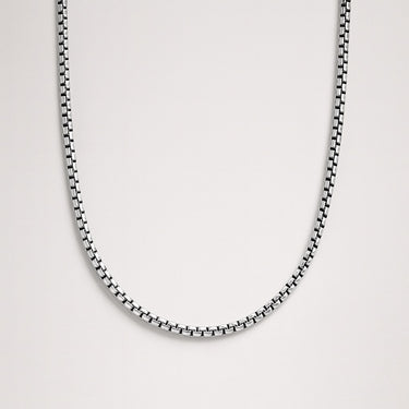 BOX CHAIN NECKLACE | SILVER