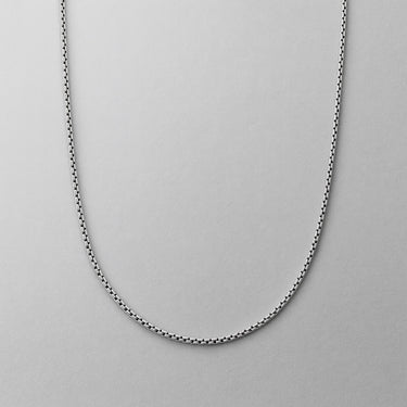 BOX CHAIN NECKLACE | SILVER