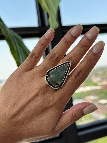 GREEN ARROWHEAD FOSSATO RING