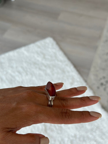 AFRICAN CHERRY AMBER FLAT RING