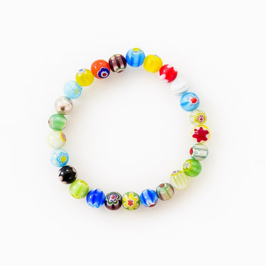 BEAD BRACELET WITH MILLEFIORI - 8MM