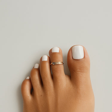 OVERLAP TOE RING - GOLD