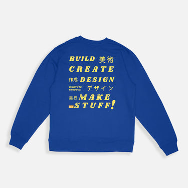 royal blue sweatshirt