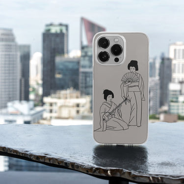 GEISHA IPHONE CLEAR CASE 15 pro