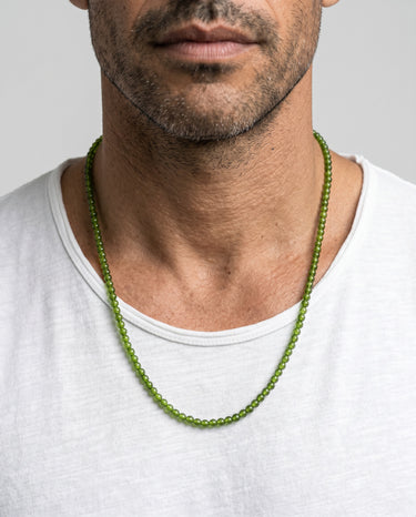 BEAD NECKLACE WITH JADE - 4MM