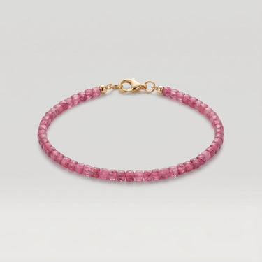 BEAD BRACELET WITH FACETED PINK TOURMALINE
