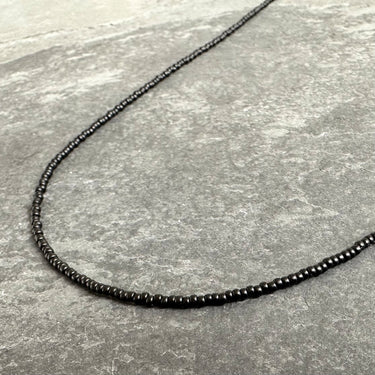 close up view of BEAD NECKLACE WITH MATTE JAPANESE MIYUKI