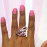 Pink and silver anodized aluminum ring